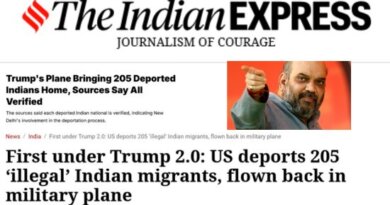 Trump's Plane Bringing 205 Deported Indians Home